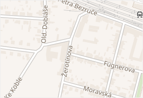 Žerotínova v obci Pečky - mapa ulice