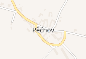 Pěčnov v obci Pěčnov - mapa části obce