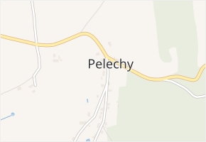 Pelechy v obci Pelechy - mapa části obce