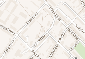 5. května v obci Pelhřimov - mapa ulice