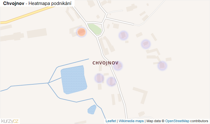 Mapa Chvojnov - Firmy v části obce.