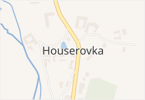 Houserovka v obci Pelhřimov - mapa části obce
