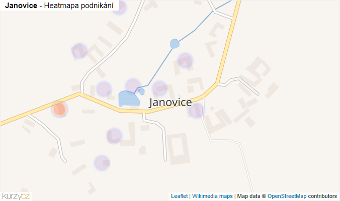 Mapa Janovice - Firmy v části obce.