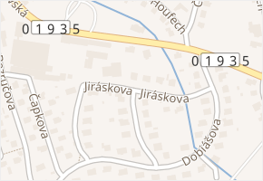 Jiráskova v obci Pelhřimov - mapa ulice