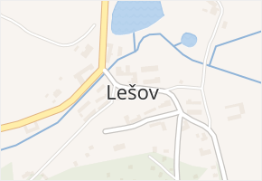 Lešov v obci Pelhřimov - mapa části obce