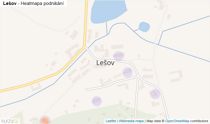 Mapa Lešov - Firmy v části obce.
