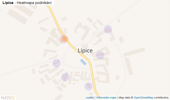 Mapa Lipice - Firmy v části obce.