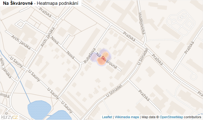 Mapa Na Škvárovně - Firmy v ulici.