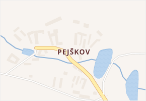 Pejškov v obci Pelhřimov - mapa části obce