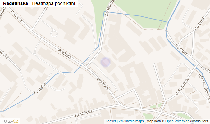 Mapa Radětínská - Firmy v ulici.