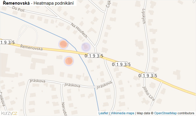 Mapa Řemenovská - Firmy v ulici.