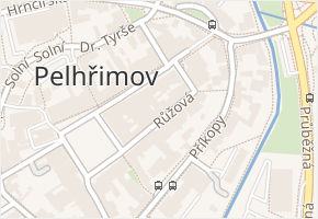 Růžová v obci Pelhřimov - mapa ulice