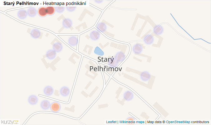 Mapa Starý Pelhřimov - Firmy v části obce.