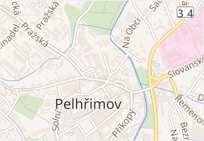 Svatovítské náměstí v obci Pelhřimov - mapa ulice