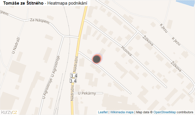 Mapa Tomáše ze Štítného - Firmy v ulici.