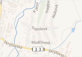 Topolová v obci Pelhřimov - mapa ulice