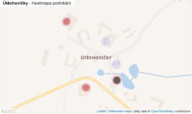 Mapa Útěchovičky - Firmy v části obce.