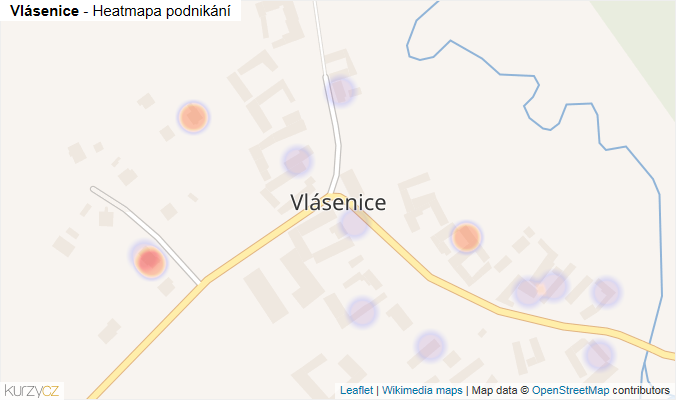 Mapa Vlásenice - Firmy v části obce.
