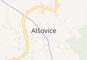 Alšovice v obci Pěnčín - mapa části obce
