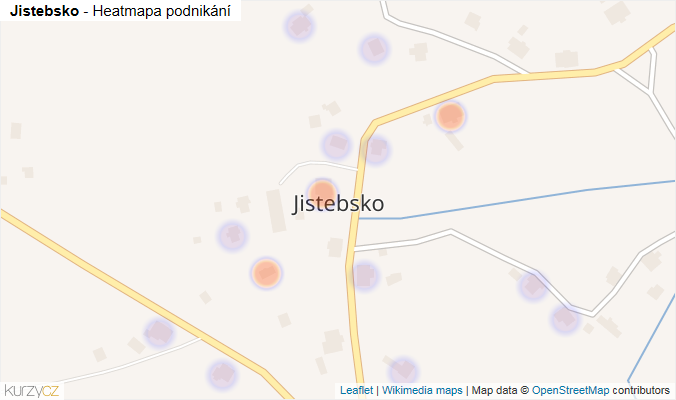 Mapa Jistebsko - Firmy v části obce.