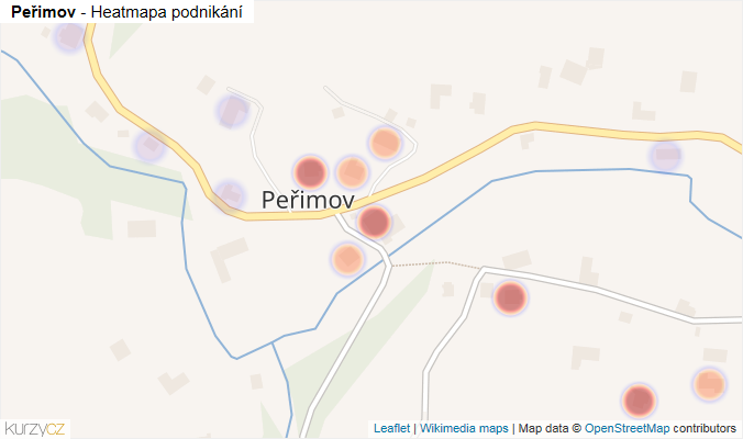 Mapa Peřimov - Firmy v části obce.