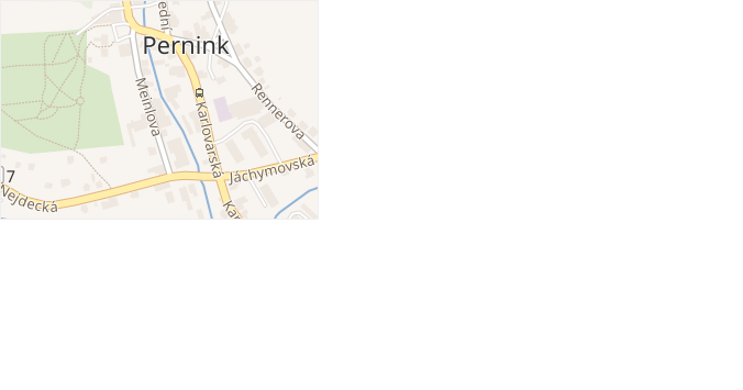 Meinlova v obci Pernink - mapa ulice