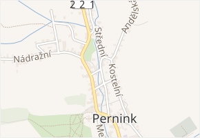 Střední v obci Pernink - mapa ulice