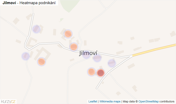 Mapa Jilmoví - Firmy v části obce.