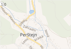 Husova v obci Perštejn - mapa ulice