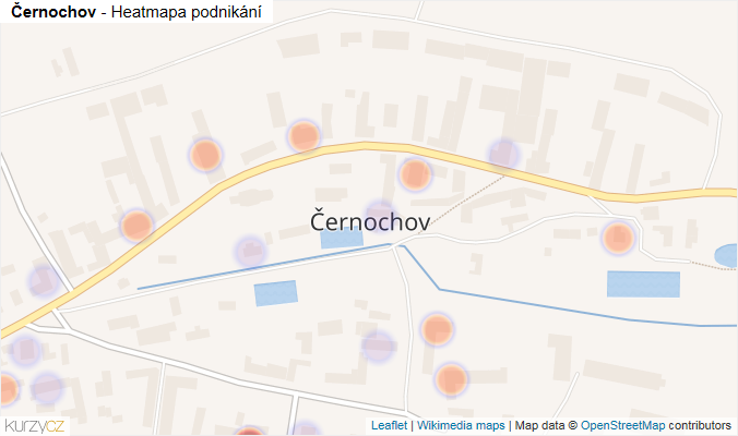 Mapa Černochov - Firmy v části obce.