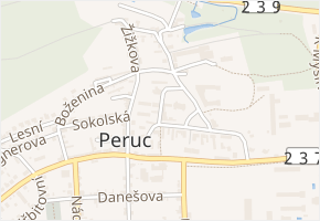 Jiráskova v obci Peruc - mapa ulice