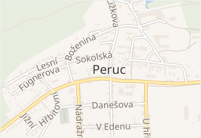 Krátká v obci Peruc - mapa ulice