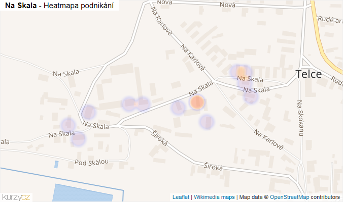 Mapa Na Skala - Firmy v ulici.