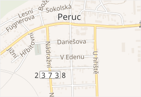 Palackého v obci Peruc - mapa ulice