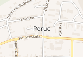 Peruc v obci Peruc - mapa části obce