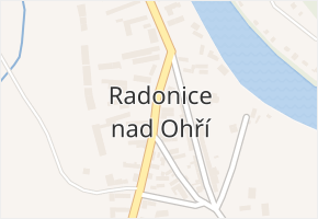 Radonice nad Ohří v obci Peruc - mapa části obce