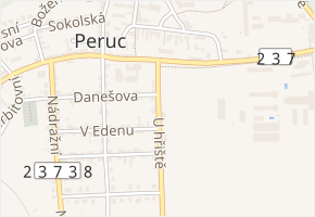 U hřiště v obci Peruc - mapa ulice