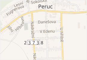 V Edenu v obci Peruc - mapa ulice