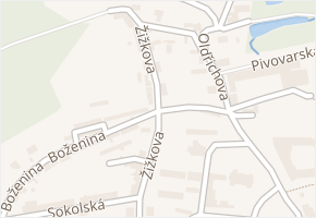 Žižkova v obci Peruc - mapa ulice