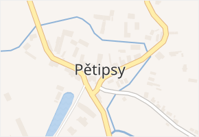 Pětipsy v obci Pětipsy - mapa části obce