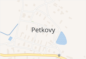 Petkovy v obci Petkovy - mapa části obce