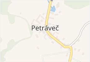 Petráveč v obci Petráveč - mapa části obce