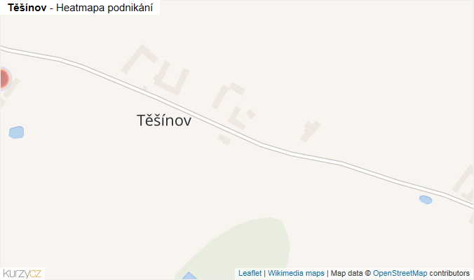 Mapa Těšínov - Firmy v části obce.