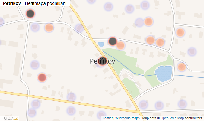 Mapa Petříkov - Firmy v části obce.