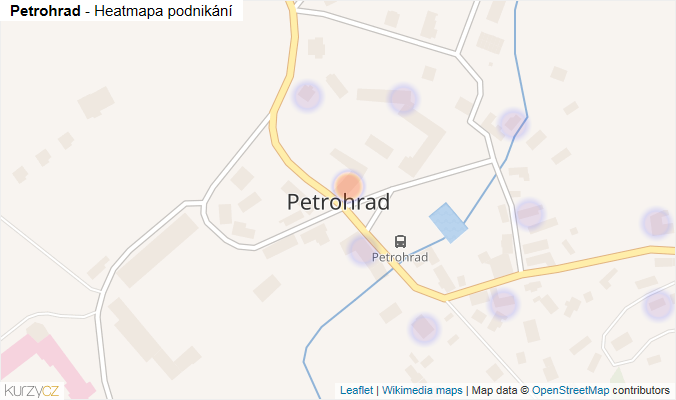 Mapa Petrohrad - Firmy v části obce.