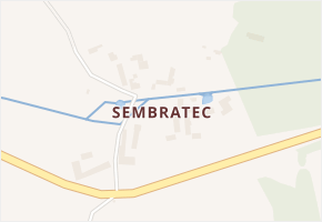 Sembratec v obci Petroupim - mapa části obce