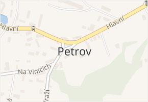 Petrov v obci Petrov - mapa části obce
