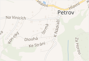 Strmá v obci Petrov - mapa ulice
