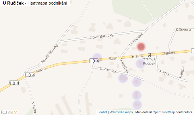 Mapa U Ručiček - Firmy v ulici.