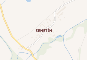 Senetín v obci Petrovice I - mapa části obce